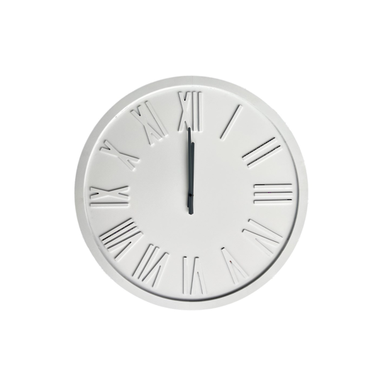 Whisper Clock - White 60cm